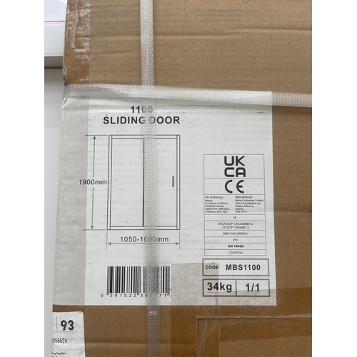 49 - 11000MM sliding shower door, 1900mm h