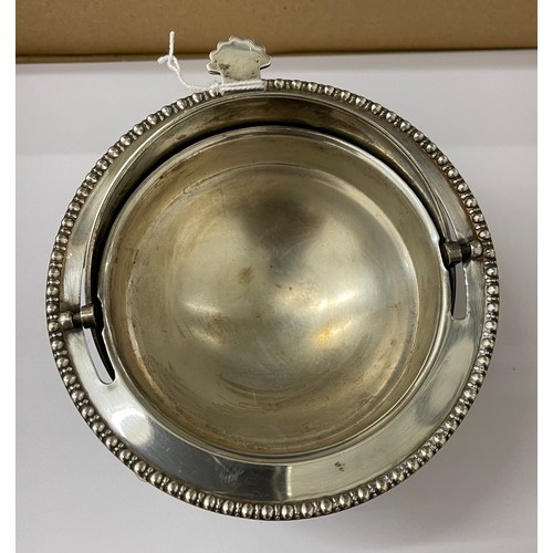 5 - Silver plated revolving butter/caviar dish