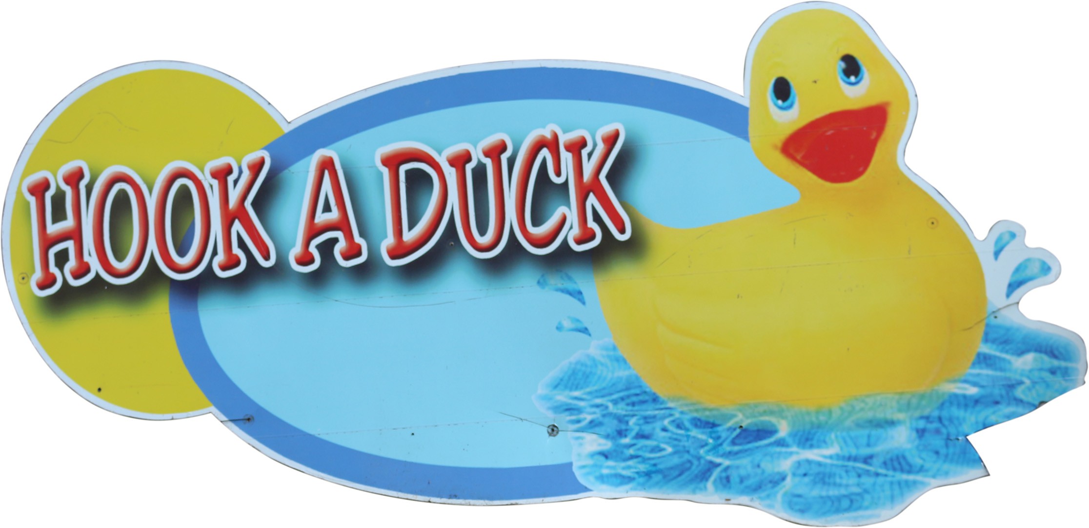 Large Fairground Hook a Duck Sign printed on aluminium laminate sign