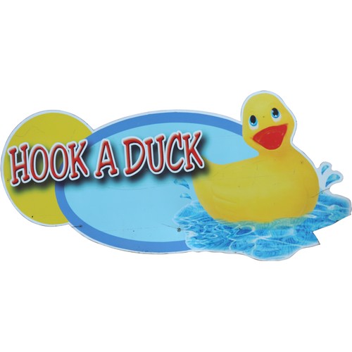 Large Fairground Hook a Duck Sign printed on aluminium laminate sign