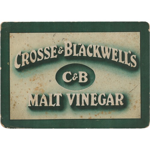 Crosse & Blackwell's Malt Vinegar original showcard. Approximately 10.5