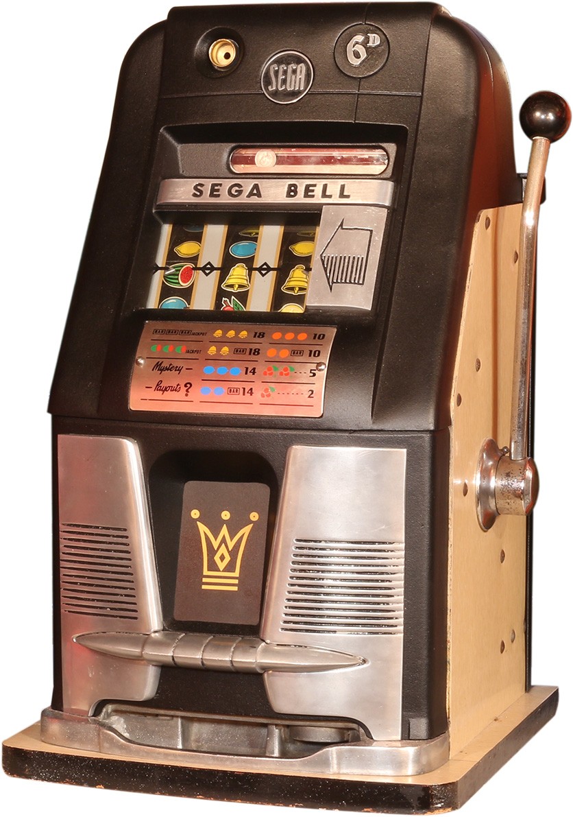 Sega Bell Hi-Top Coin Operated One Arm Bandit Slot Machine late version ...