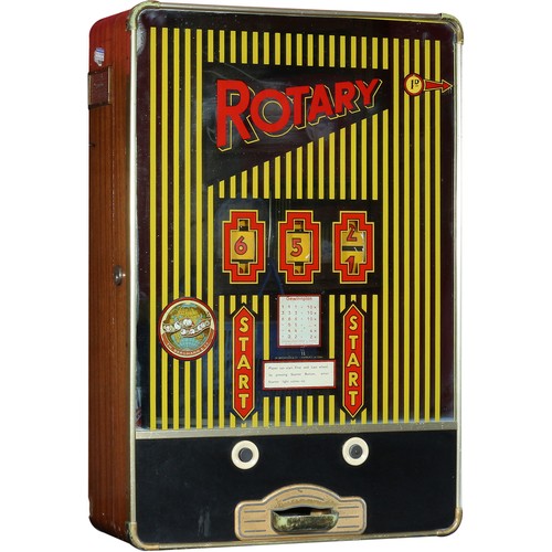 Rotary Coin Operated Slot Machine in overall good condition, the front ...