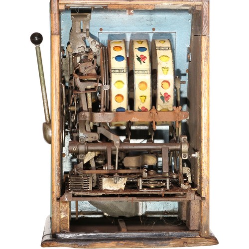 8 - Brooklands Coin Operated One Arm Bandit Slot Machinefeaturing a racing car on front casting, mechani... 