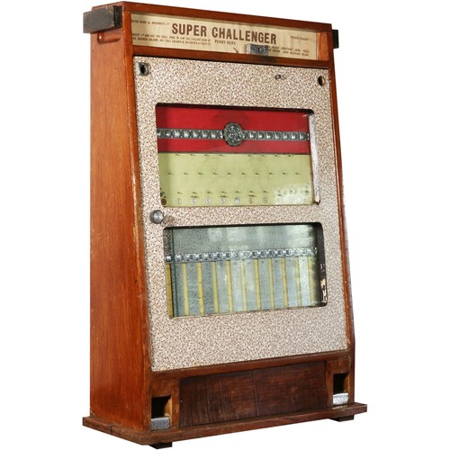 15 - Super Challenger Coin Operated Slot Machinemechanically complete and working.Operating on Old Penny ... 