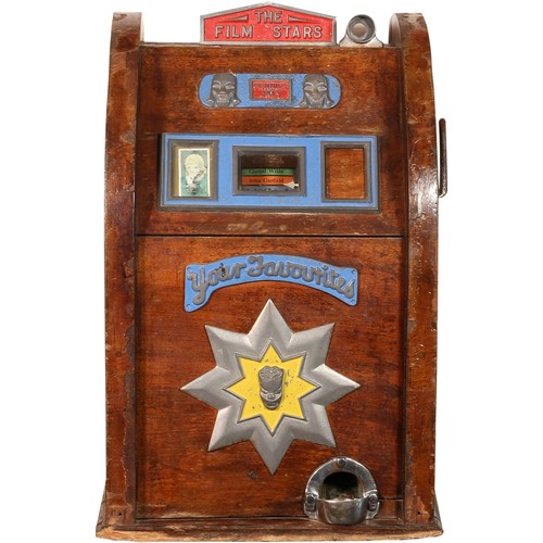 28 - The Film Stars Coin Operated One Arm Bandit Slot Machinemechanically complete and working.Operating ... 