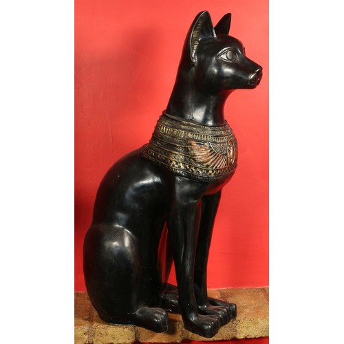 22 - Large Egyptian Style Cat - A/F - slight damage to paw.Approximately 28.5 inches (72.4 cm) High.31618... 