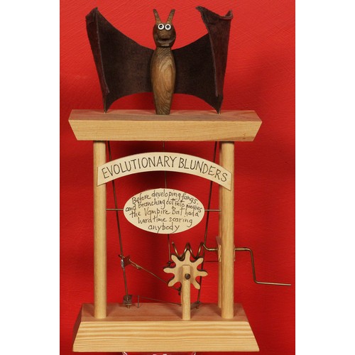 48 - Vampire Bat by Neil Hardy - hand crafted in wood by automata artist Neil Hardy, part of his 'Evoluti... 