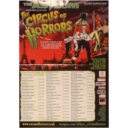 65 - Circus of Horrors Poster - Bournemouth (2008) - double sided. Approximately 16.5 inches (41.9 cm) Wi... 