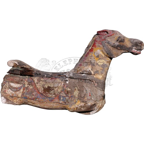 36 - Carved Fairground Galloper Horse - A/F, nicely carved head and flowing mane, in old show paint. Coul... 