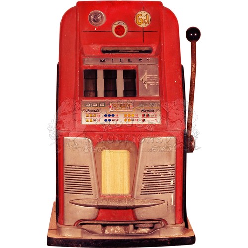 55 - Hi-Top by Mills (Chicago) - coin operated amusement machine for restoration - solid wood cabinet wit... 