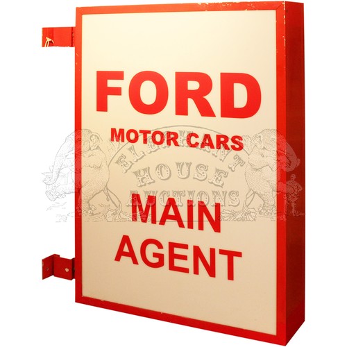 19 - Ford Main Dealer Illuminated Sign - double sided.Approximately 20.3 inches (51.6 cm) Wide, 29 inches... 