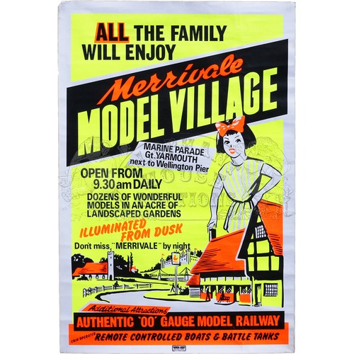 34 - Merrivale Model Village Poster  - original poster.Approximately 20 inches (50.8 cm) Wide, 30 inches ... 