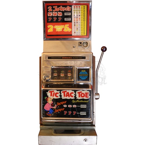 106 - Regal Super '22' Coin Operated One Arm Bandit Slot Machine by Aristocrat Automatics - in overall goo... 