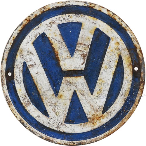 16 - Volkswagen - cast iron sign. Approximately 9.5 inches (24.1 cm) Diameter.32400... 