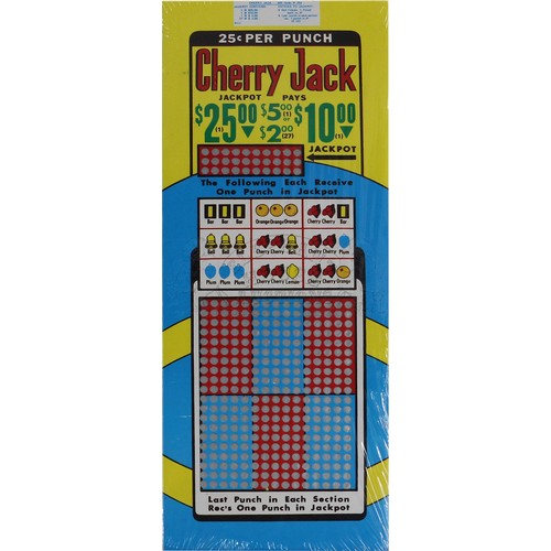 33 - Cherry Jack Punchboard - made by Universal Mfg. Co. of Kansas City, Missouri 64106, in new and seale... 