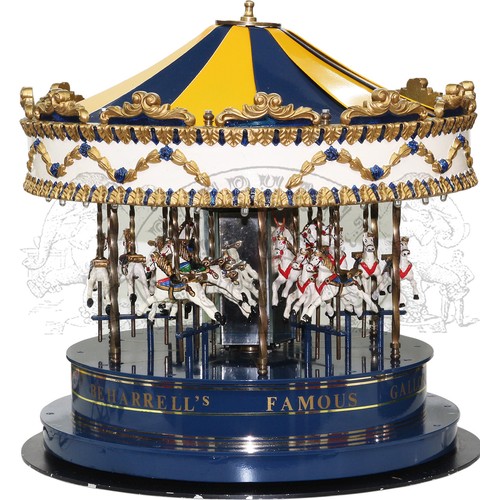 62 - Markie Model Fairground Gallopers by Markie - high quality engineered model, with mechanical music b... 