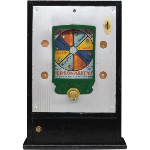 50 - Personality Love Meter by Oliver Whales, c. 1940, small battery operated fortune teller, bulb lights... 