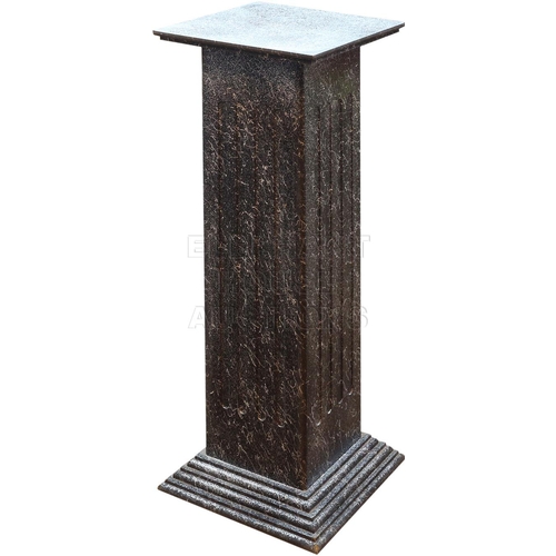 73 - Machine Stand, wooden stand, finished in glittery black paint.Approximately 12 inches (30.5 cm) Wide... 