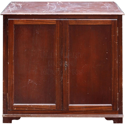 71 - Double One Arm Bandit Stand Cupboard, good solid construction in Mahogany finish, with lockable door... 