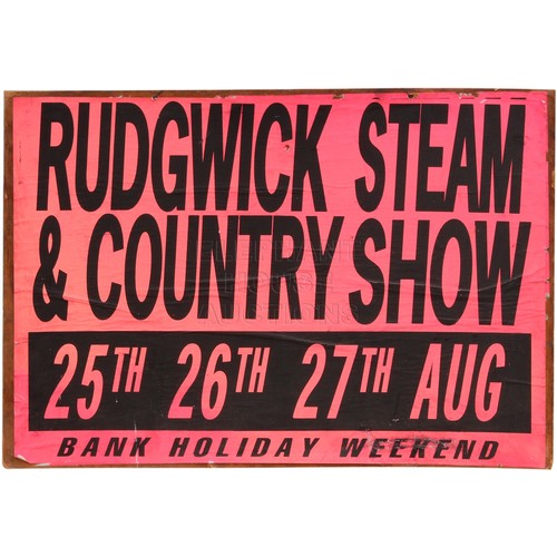 111 - Rudgwick Steam & Country Show Poster.Approximately 25 inches (63.5 cm) Wide, 18 inches (45.7 cm) Hig... 