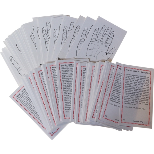 Approx. 140 Hand Impressionist Fortune Teller Cards. Keywords vintage penny amusement arcade slot m