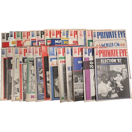 101 - Qty of Private Eye Magazines from 1987.Estimate: we've sold 1 of these before, to see previous sale ... 