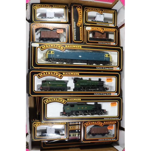 1033 - A quantity of Mainline 'OO' gauge railway. 3x locomotives, - a BR class 56 Co-Co diesel RN56079. 2 G... 