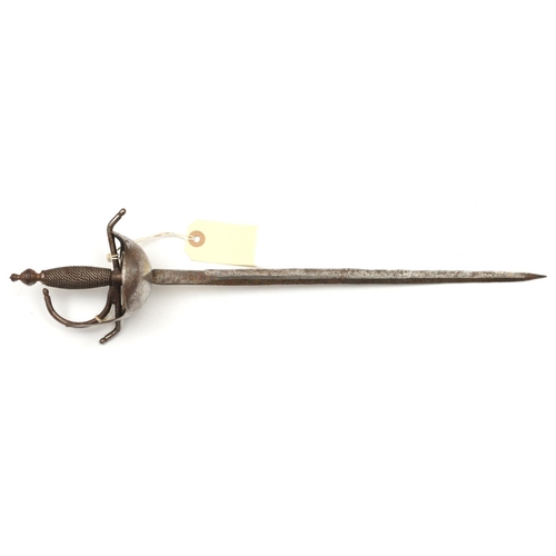 534 - A miniature rapier, of simple construction, in early 15th century style, 16