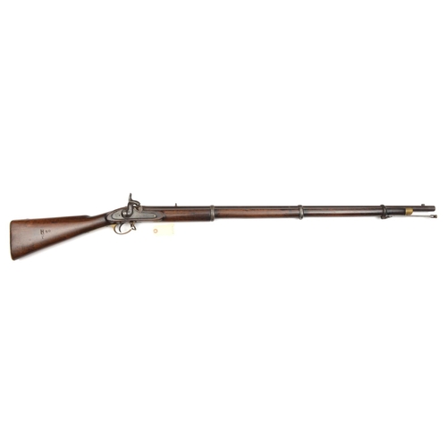 725 - An 1858 Pattern .656 Indian army sepoy's 3 band percussion Enfield smooth bore musket, 39