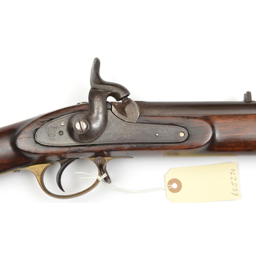 725 - An 1858 Pattern .656 Indian army sepoy's 3 band percussion Enfield smooth bore musket, 39