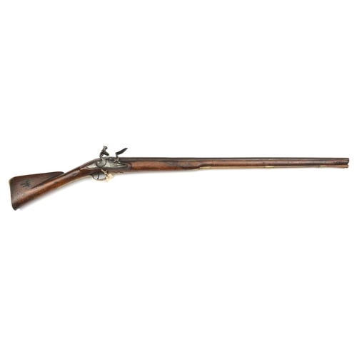 88 - A heavy mid 18th century 8 bore military style flintlock musket, 56½