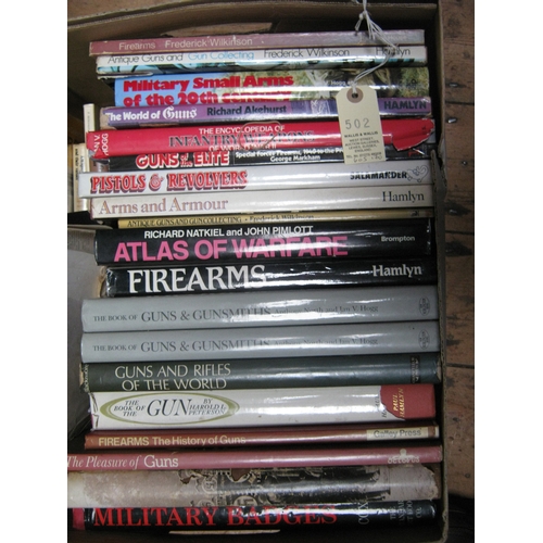 502 - 20 books  mainly on antique firearms,  mostly of 