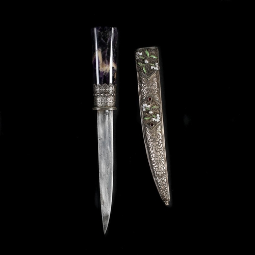 147 - An attractive Hungarian ornamental knife. 20th century, straight SE blade 14cms not sharpened, one p... 