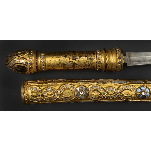 182 - A Burmese sword dha, 20th century. Slightly curved SE blade 54cms cut with a single fuller, wooden h... 