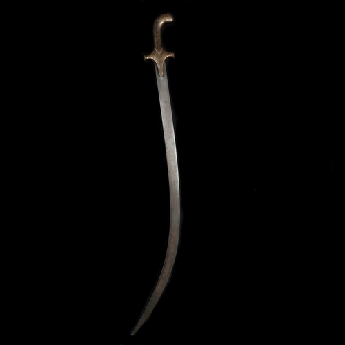 211 - An Indian sword tulwar. Second half of the 19th century, probably Sialkot, curved SE blade 83cms, wi... 