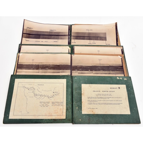 307 - An interesting set of five hard cover booklets containing long fold out panoramic reconnaissance pho... 