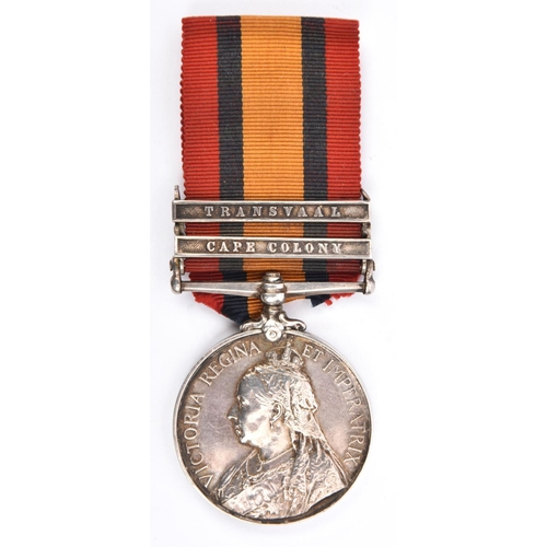 332 - QSA:2 clasps CC, Trans (5343 Pte J Smith Liverpool Regt), VF (roll confirms as 4th Bn)              ... 