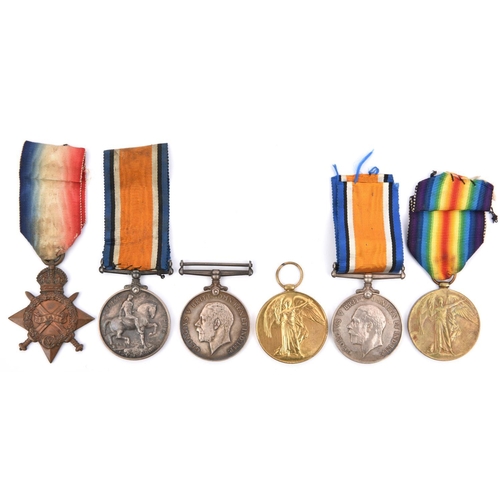 338 - WWI medals, Pair: 1914-15 star, BWM (no Victory present, 11425 Pte F Norman Dorset R) VF. Pair: BWM,... 