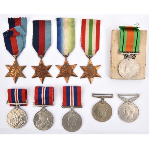 343 - WWII medals:  1939-45 star (2), Atlantic star, Italy star, Defence medals (2), War medals (4). New Z... 