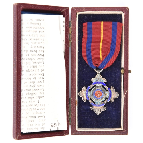 354 - The Salvation Army: service medal in HM Silver (Birmingham 1898) and enamels, reverse engraved Briga... 