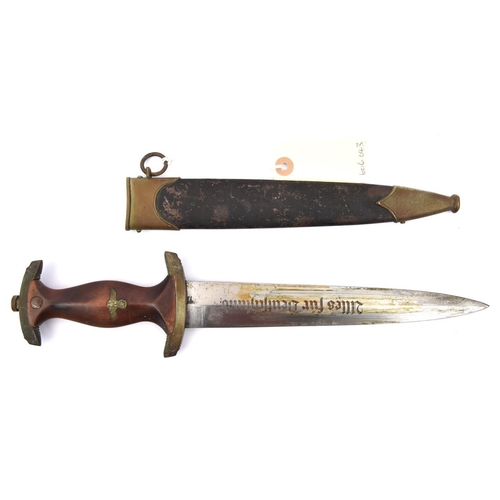 429 - 429	A Third Reich NSKK dagger,  by Tiger, Solingen, with nickel silver mounts, the crosspiece marked... 