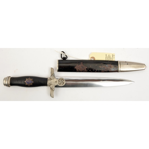 432 - A Third Reich 1st pattern RLB subordinate’s dagger,  the blade bearing very faint maker’s mark of Er... 