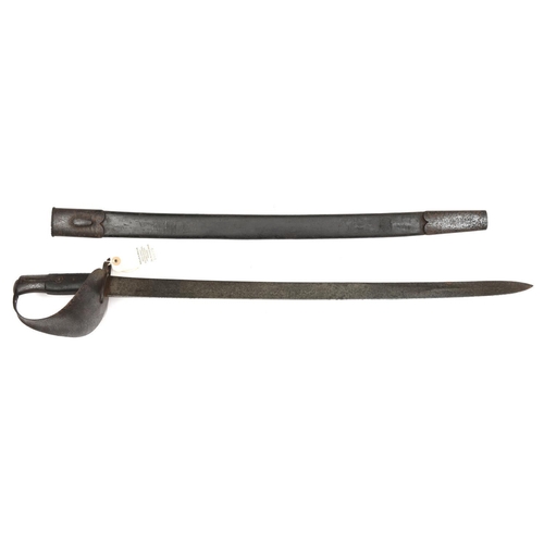 576 - An 1858 type naval cutlass bayonet, very slightly curved flat blade 27