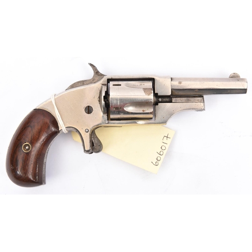 604 - A 5 shot .32” RF Shattuck SA revolver, 6½” overall, octagonal barrel 2¼” marked “C S Shattuck, Hatfi... 