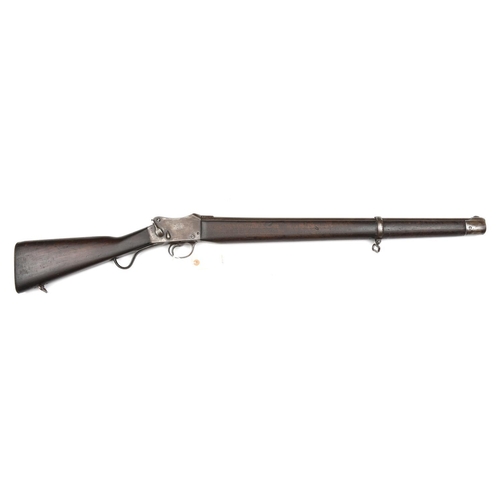 639 - A 14 bore Greener Martini EG Mark III Police gun, number 33601, 42” overall, barrel 26”, the breech ... 