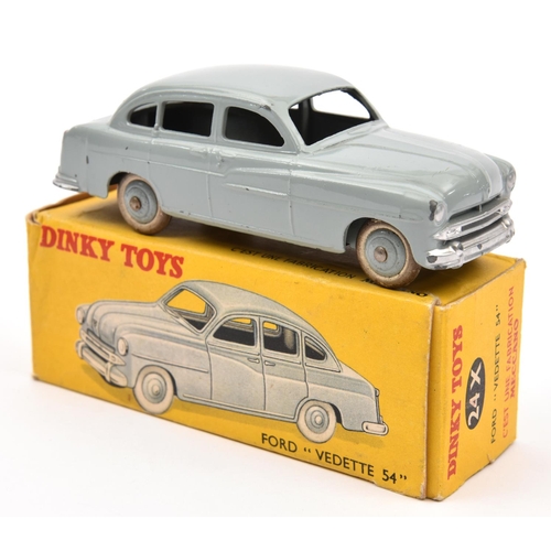 1382 - French Dinky Toys Ford Vedette 54 (24X). With grey body and wheels. Boxed, minor wear/damage. Vehicl... 