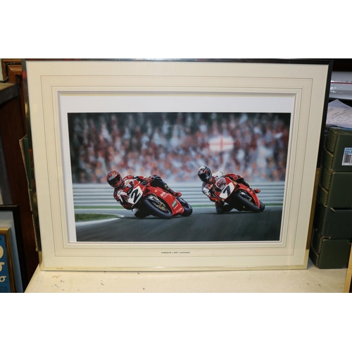 1153 - 4x well framed original posters for Motorcycle Grand Prix. 1983, 1984 and 1985 Moto Storiche in Gran... 