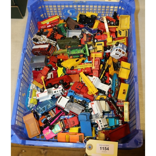 1154 - Quantity of used mostly Matchbox Superfast vehicles. Cars, racing cars, trucks, futuristic vehicles ... 