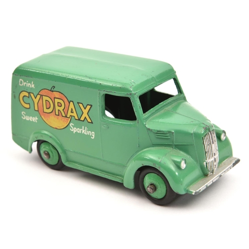 1390 - Dinky Toys Trojan Van 'Cydrax' (255).  In mid green with dark green wheels and black rubber tyres. V... 